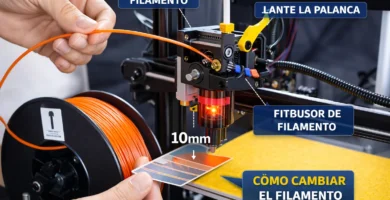 como cambiar el filamento de una impresora 3d