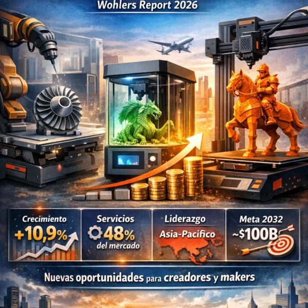 El mercado de la impresión 3D alcanza los 24.000 millones en 2025 qué cambia para los creadores en 2026