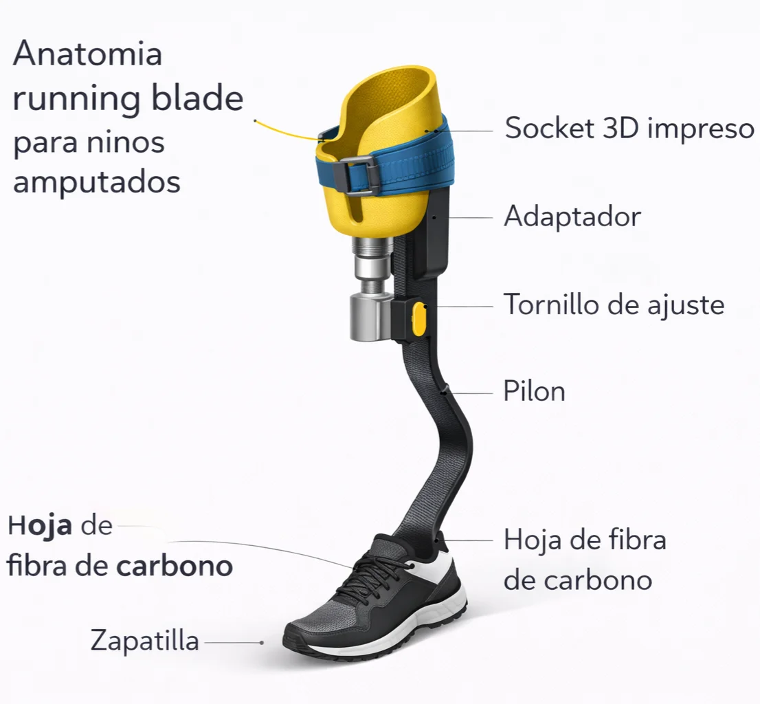 Organizaciones y fundaciones que ofrecen running blades gratis o a bajo coste para niños amputados