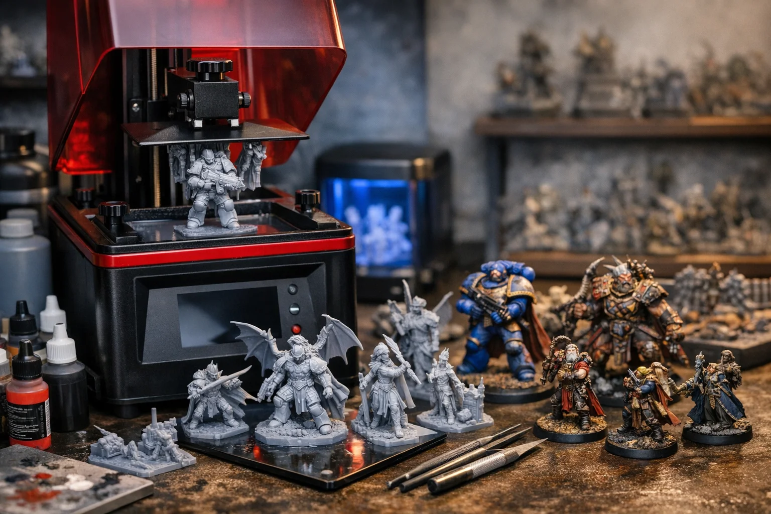 Mejor impresora 3D de resina para miniaturas Warhammer DnD